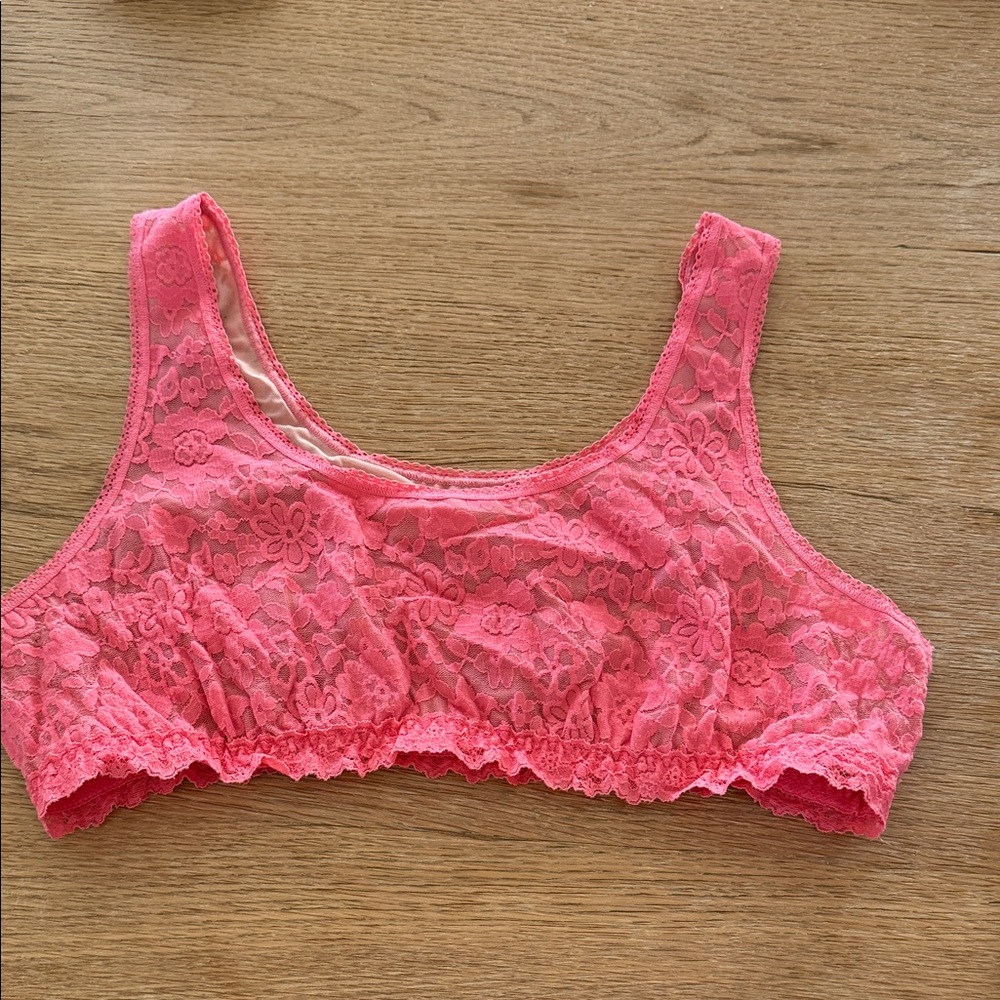 Hank Panky Coral Bralette XL